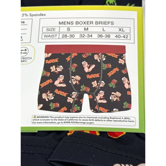 Popeye Men’s Boxer Briefs Novelty Graphic Cartoon Size Large NWT - Picture 4 of 4